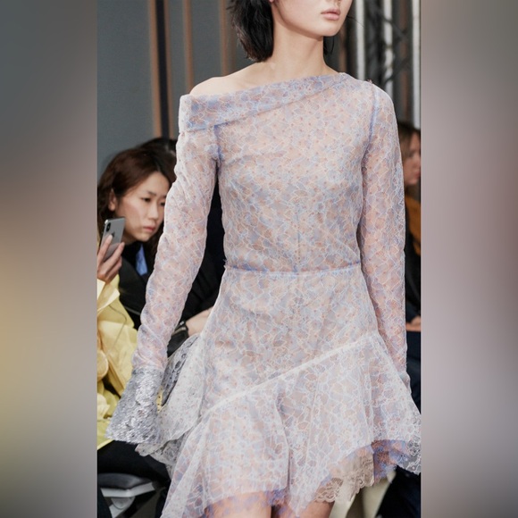 Anaïs Jourden Duo Lace Off-The-Shoulder Mini Dress - Picture 2 of 9